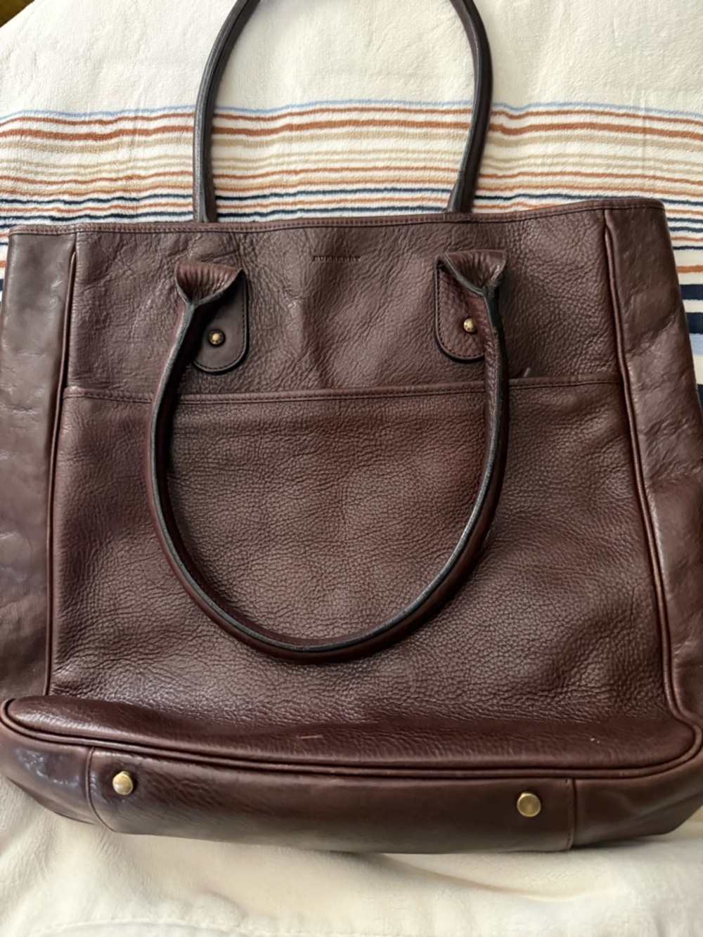 Burberry Leather Tote Bag